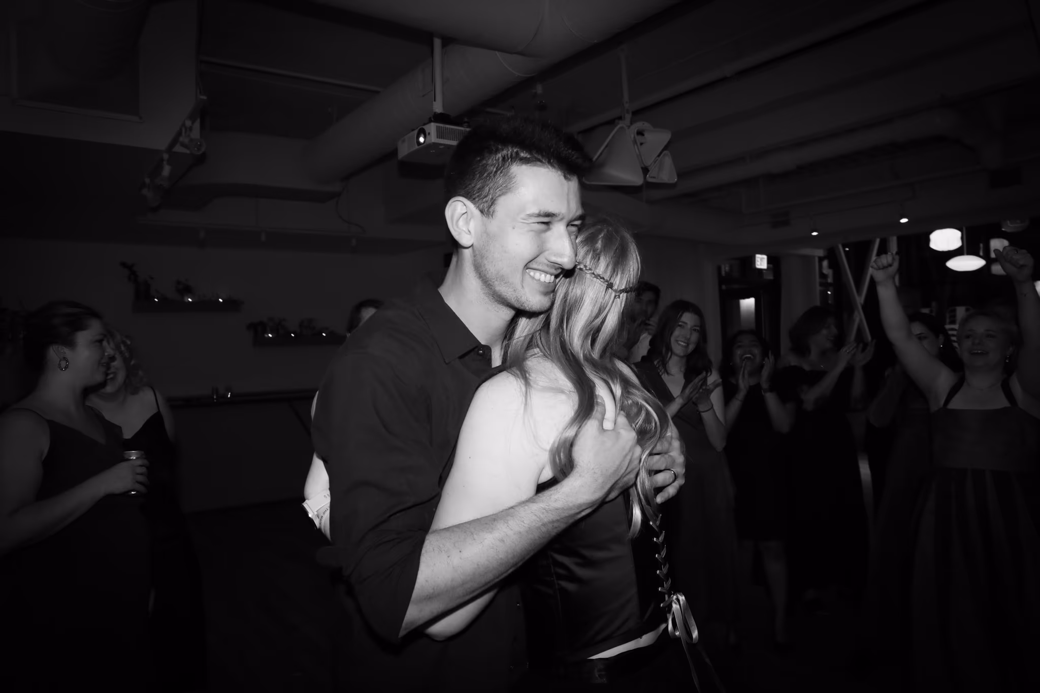 Black and white frame on the dance floor